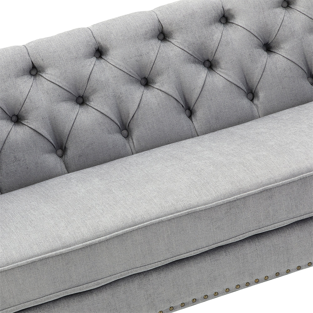 Tufted Sofa with Nailhead Trim