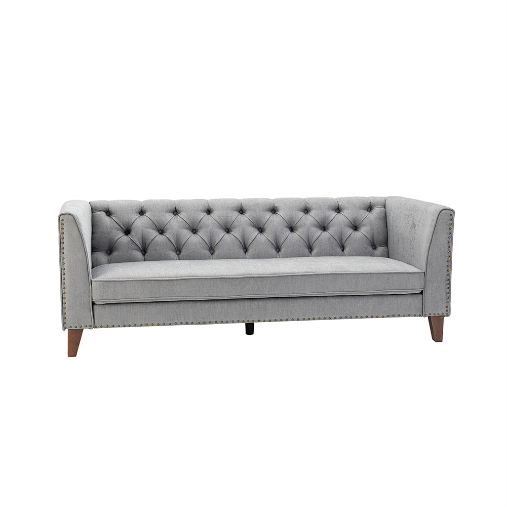 Tufted Sofa with Nailhead Trim