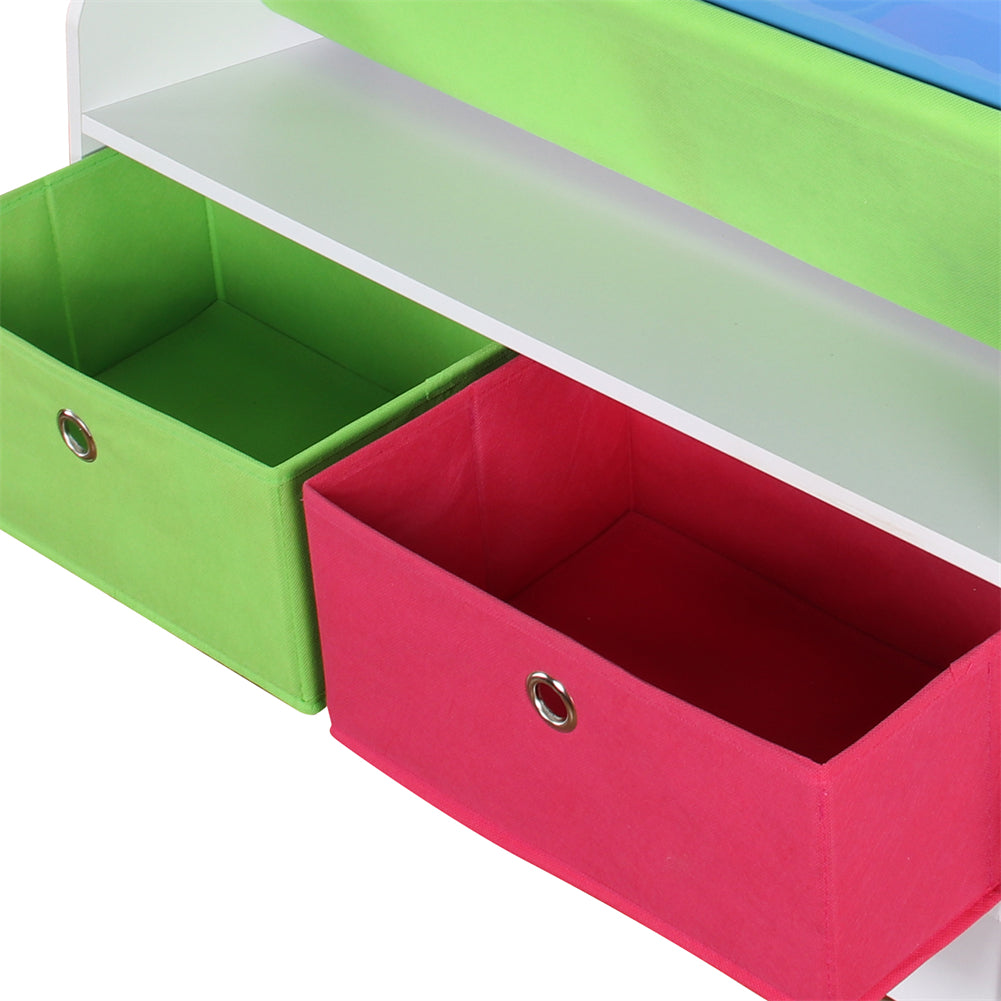 Kids Bookcase with Storage Bins and Drawers