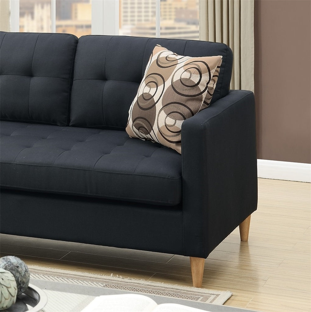 Reversible Sectional Sofa with Pillows