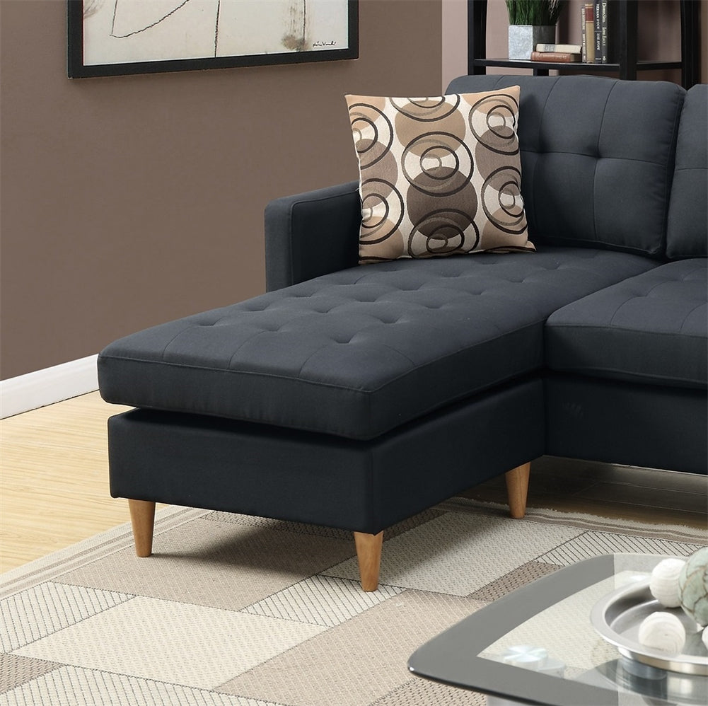 Reversible Sectional Sofa with Pillows