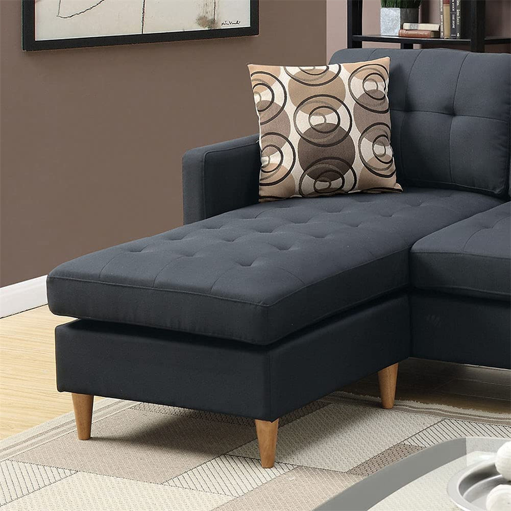 Reversible Sectional Sofa with Pillows