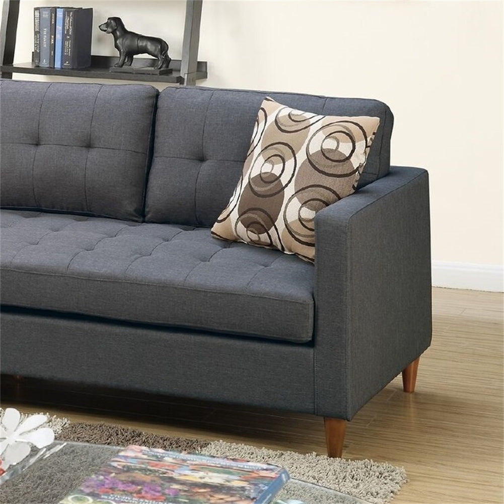 Reversible Sectional Sofa with Pillows