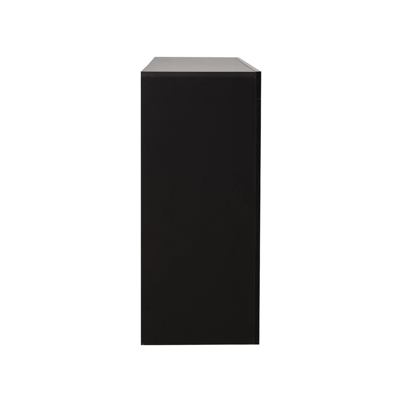 45 Inches Kitchen Sideboard Cupboard with LED Light, Black