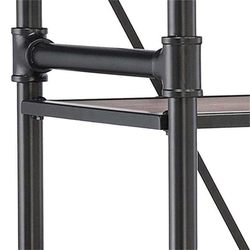 Iron Standard Bookshelf, Rustic Oak & Black