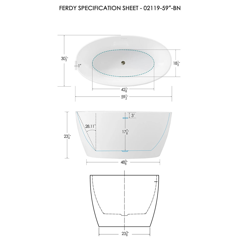 Freestanding Soaking Bathtub