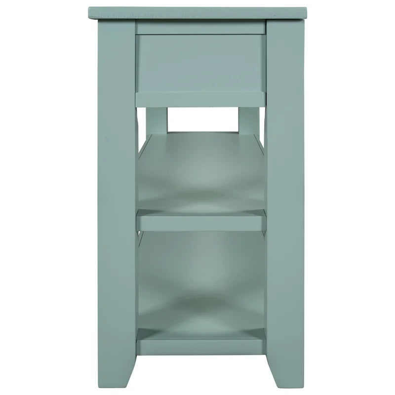 48 Inches Modern Solid Wood Console Table, Retro Green