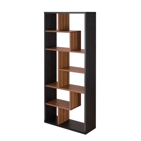 Geometric Bookshelf, Black & Walnut