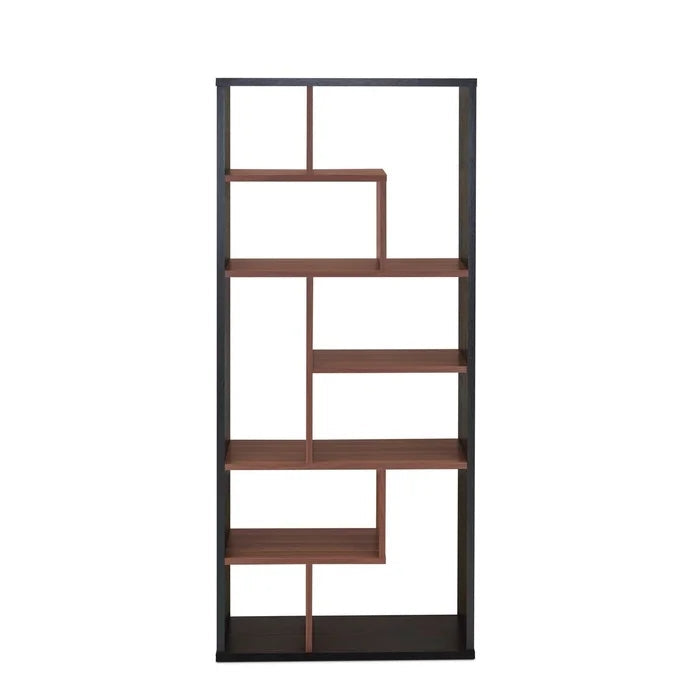 Geometric Bookshelf, Black & Walnut