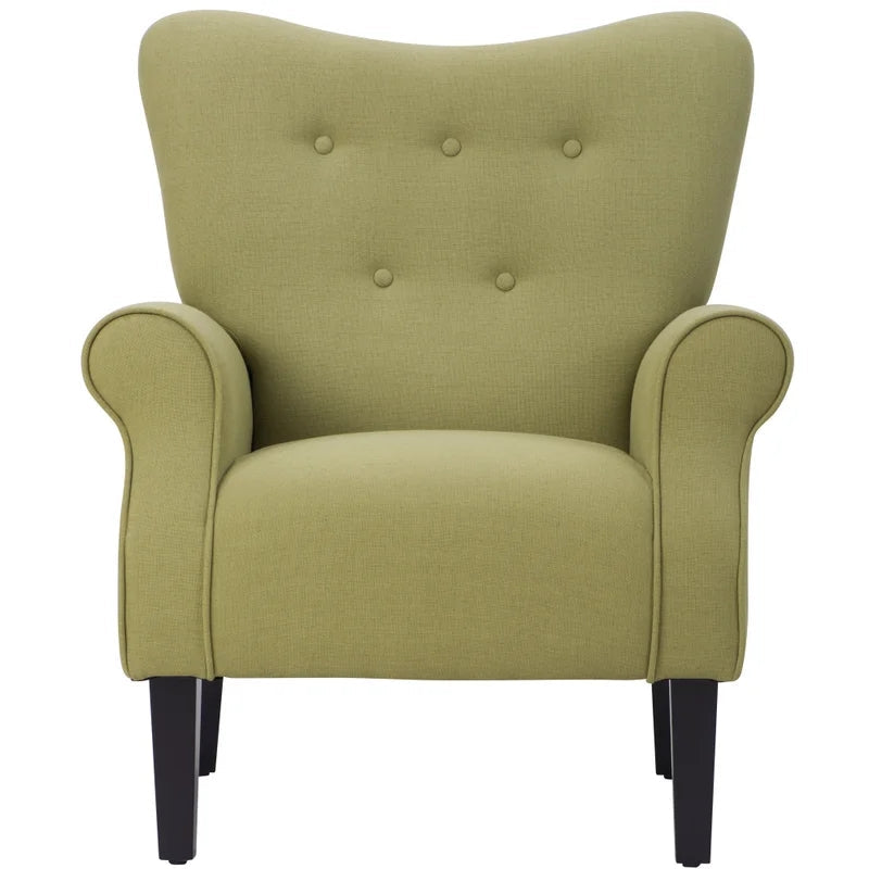 Modern Wing Back Roll Arm Sofa Chair, Avocado