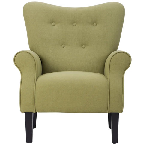 Modern Wing Back Roll Arm Sofa Chair, Avocado