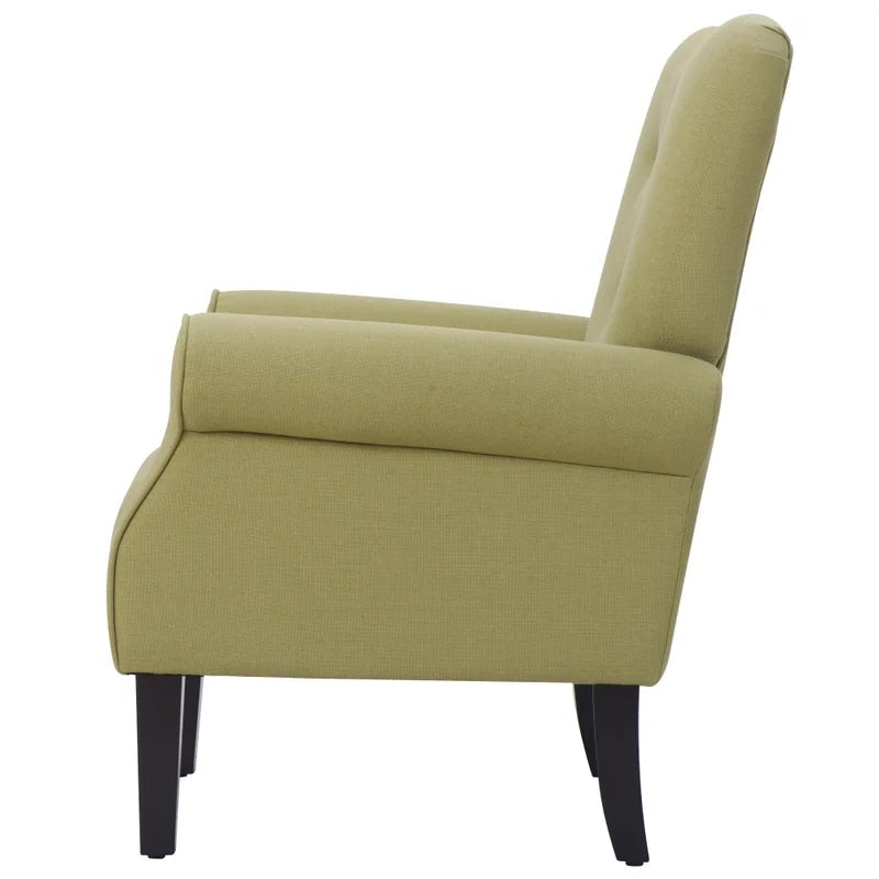Modern Wing Back Roll Arm Sofa Chair, Avocado