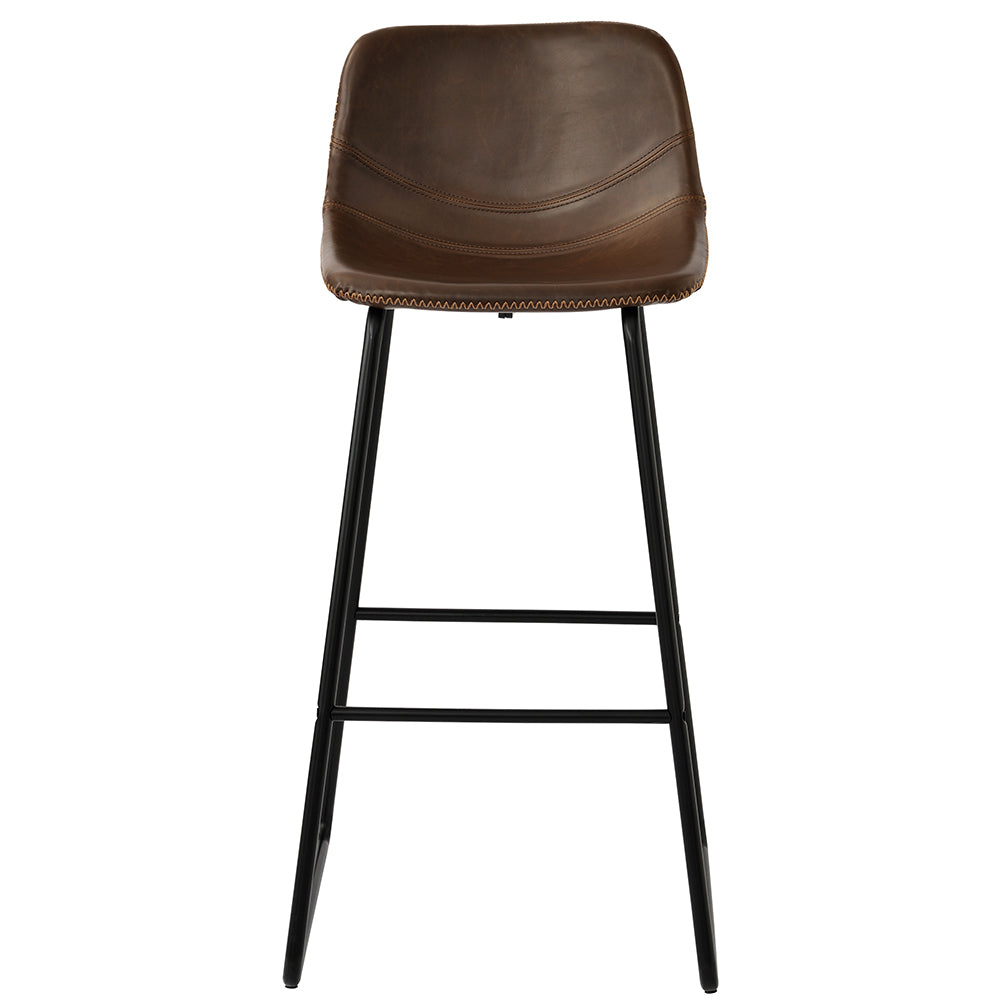 Vintage Leather Counter Height Bar Stools