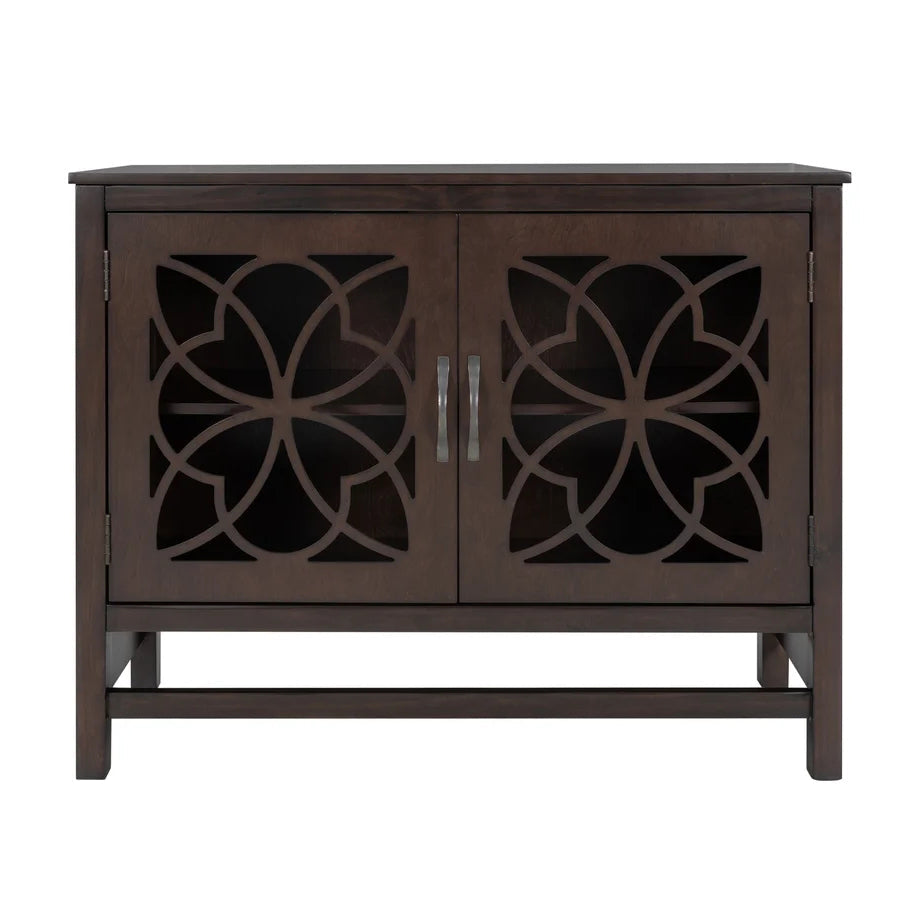 39'' Wide Solid Wood Sideboard Storage Cabinet, Brown