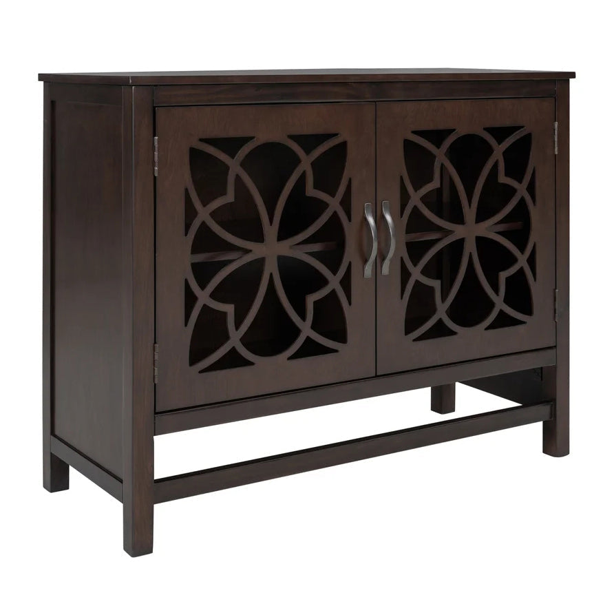 39'' Wide Solid Wood Sideboard Storage Cabinet, Brown