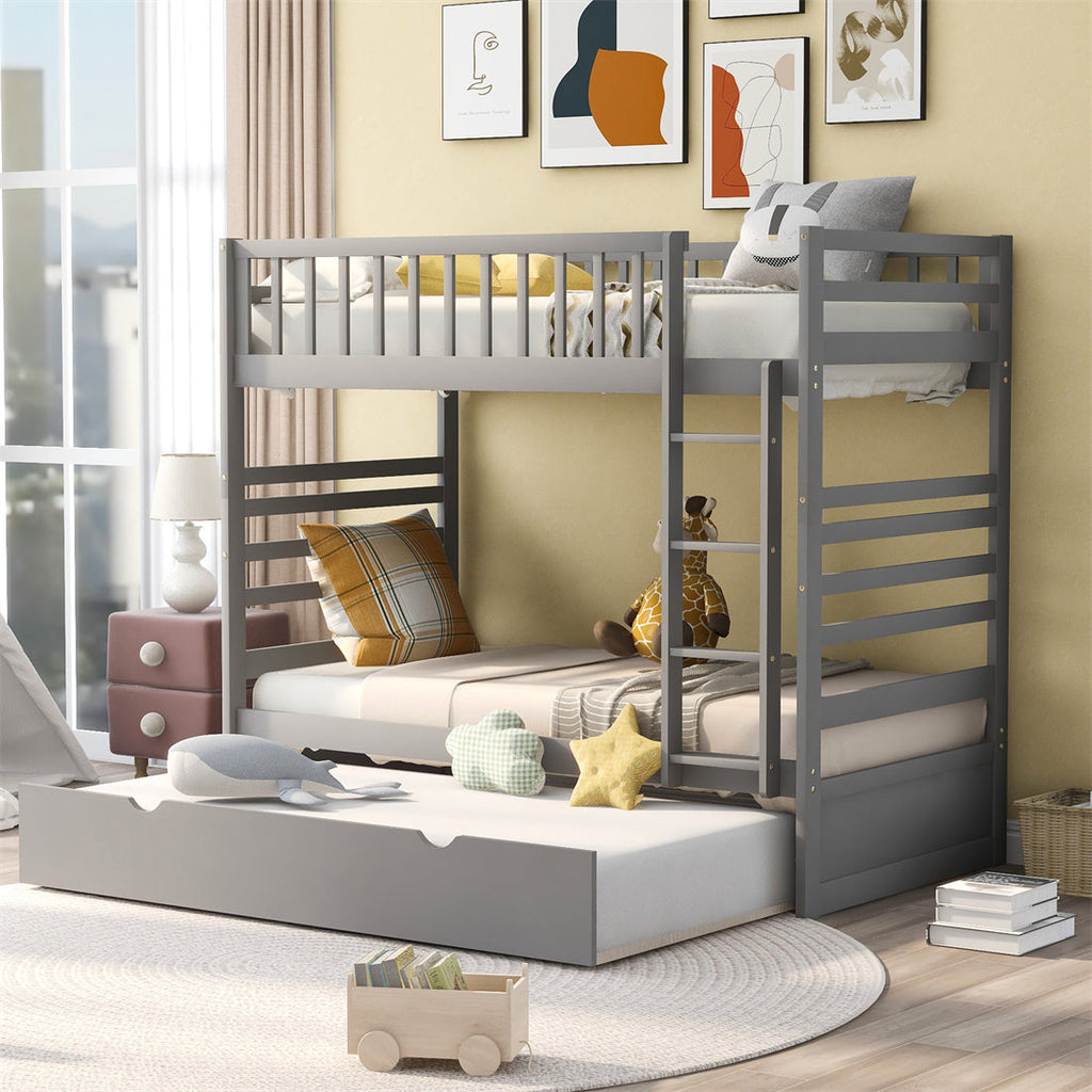 Twin over Twin Bunk Bed with Trundle