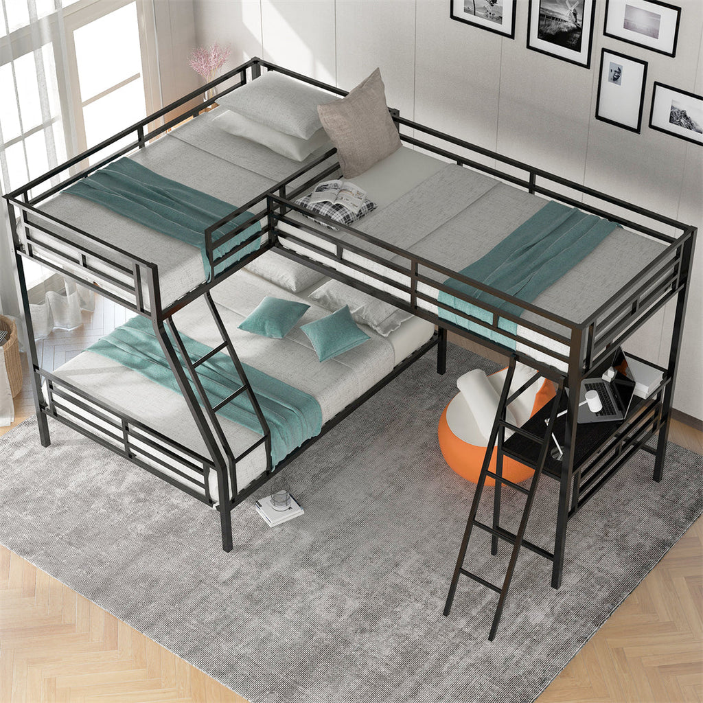 Twin over Full Loft Bunk Bed with Desk