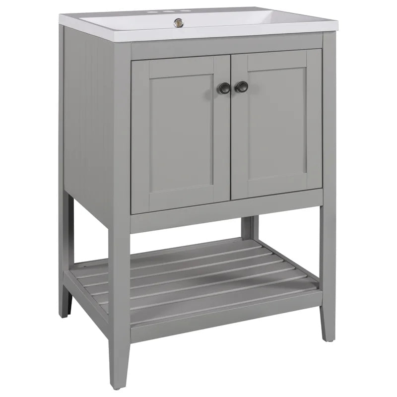 Bathroom Dresser Vanity Cabinet with Ceramic Sink