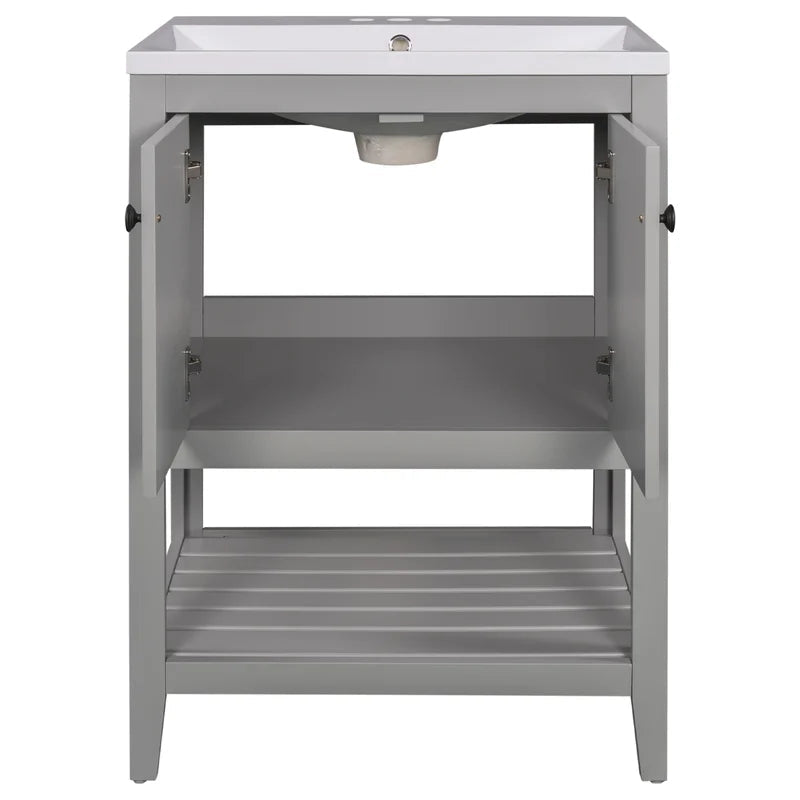 Bathroom Dresser Vanity Cabinet with Ceramic Sink