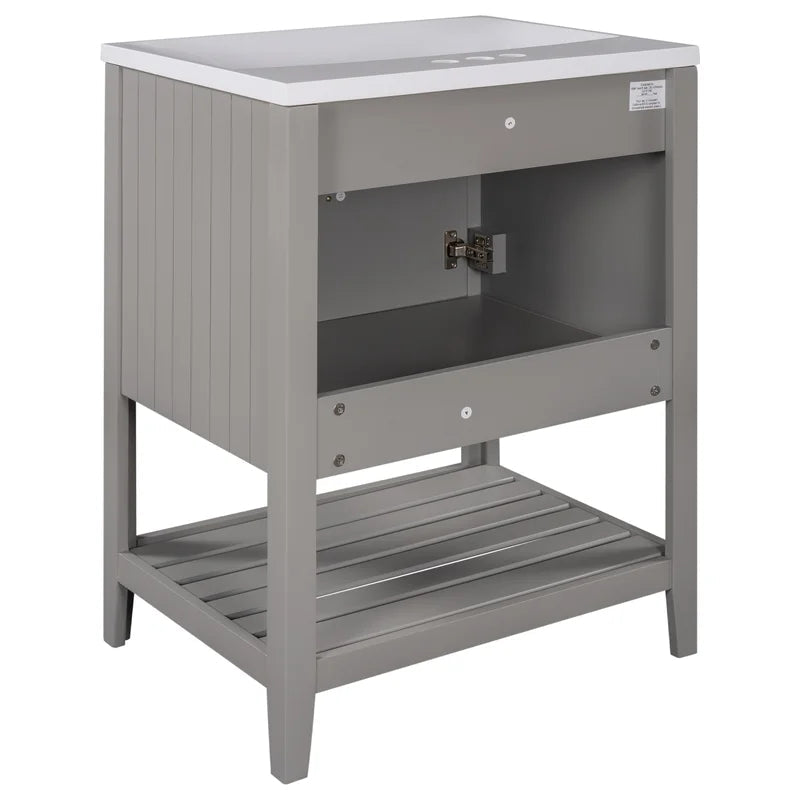 Bathroom Dresser Vanity Cabinet with Ceramic Sink