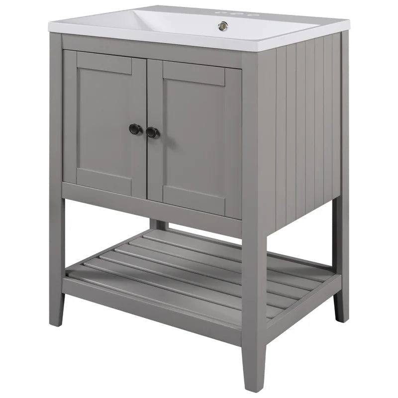 Bathroom Dresser Vanity Cabinet with Ceramic Sink