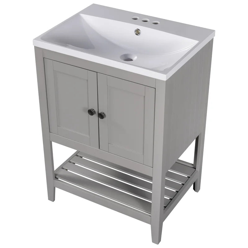 Bathroom Dresser Vanity Cabinet with Ceramic Sink