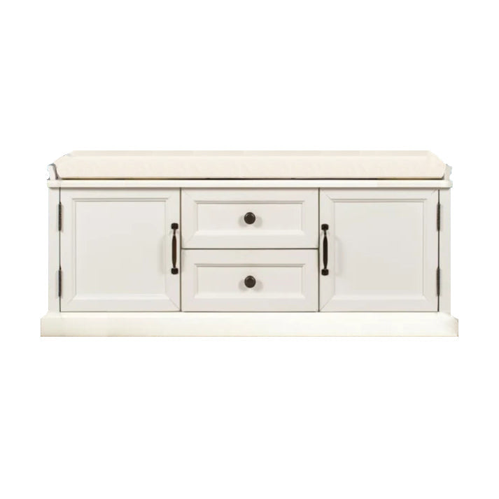 Storage Bench with Removable Cushion, White