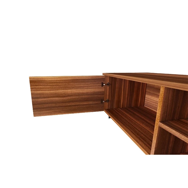 Walnut TV Stand Media Console Table for 70 Inch TV