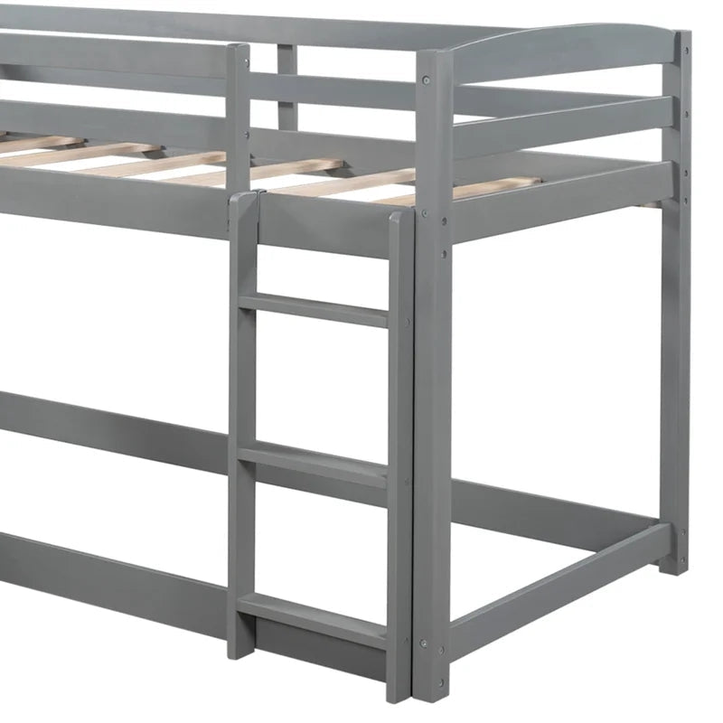 Twin Over Twin Bunk Bed With Convertible Slide And Ladder