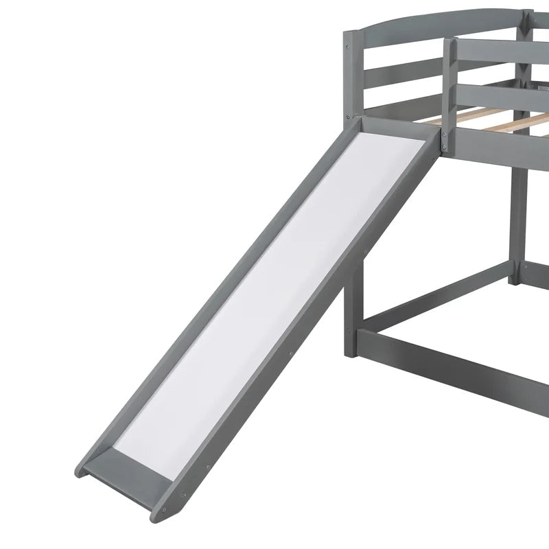 Twin Over Twin Bunk Bed With Convertible Slide And Ladder