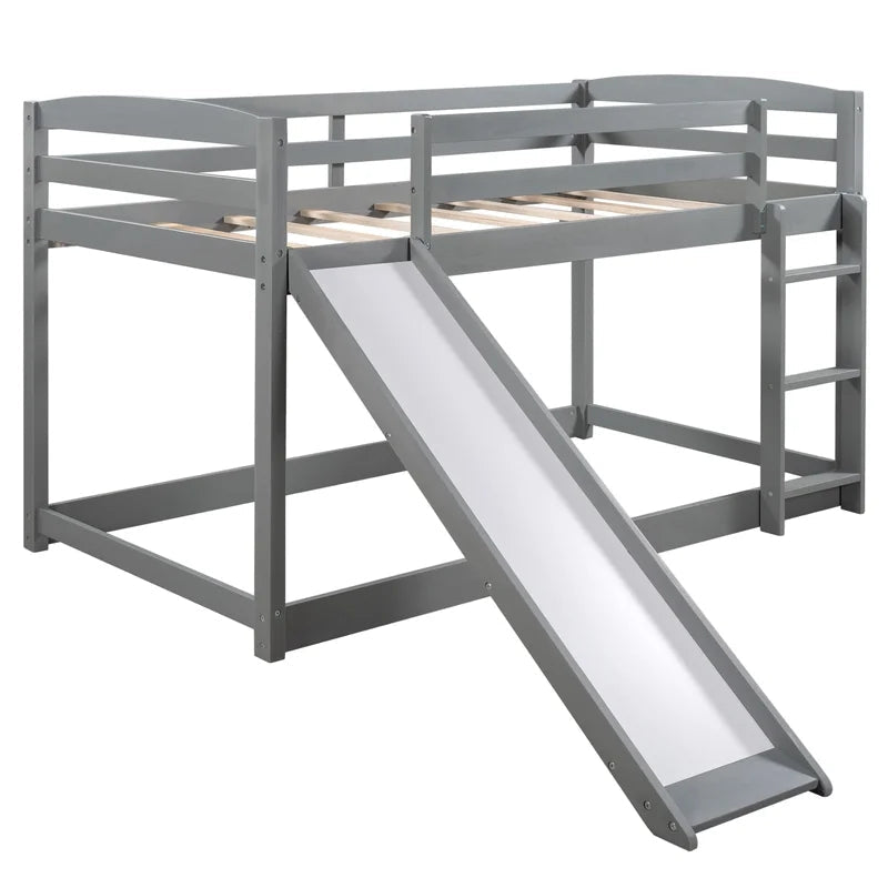 Twin Over Twin Bunk Bed With Convertible Slide And Ladder