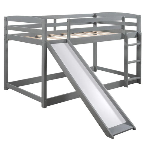 Twin Over Twin Bunk Bed With Convertible Slide And Ladder