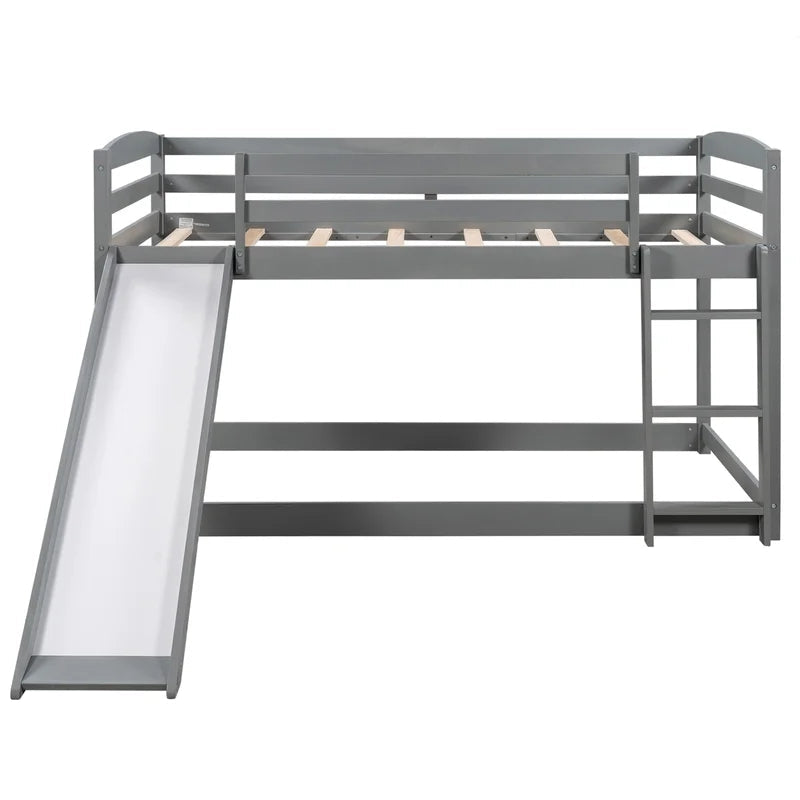 Twin Over Twin Bunk Bed With Convertible Slide And Ladder