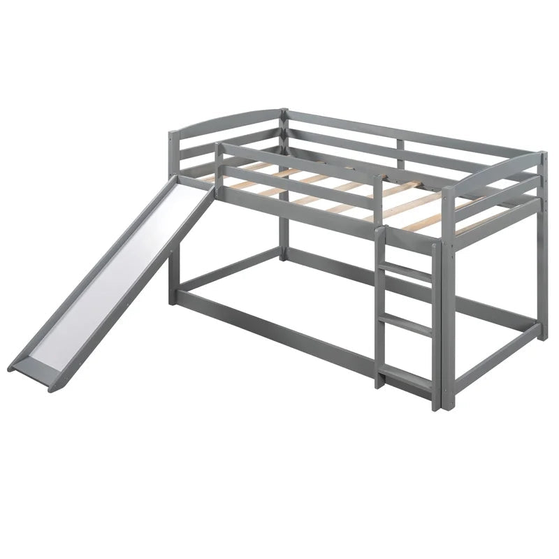 Twin Over Twin Bunk Bed With Convertible Slide And Ladder
