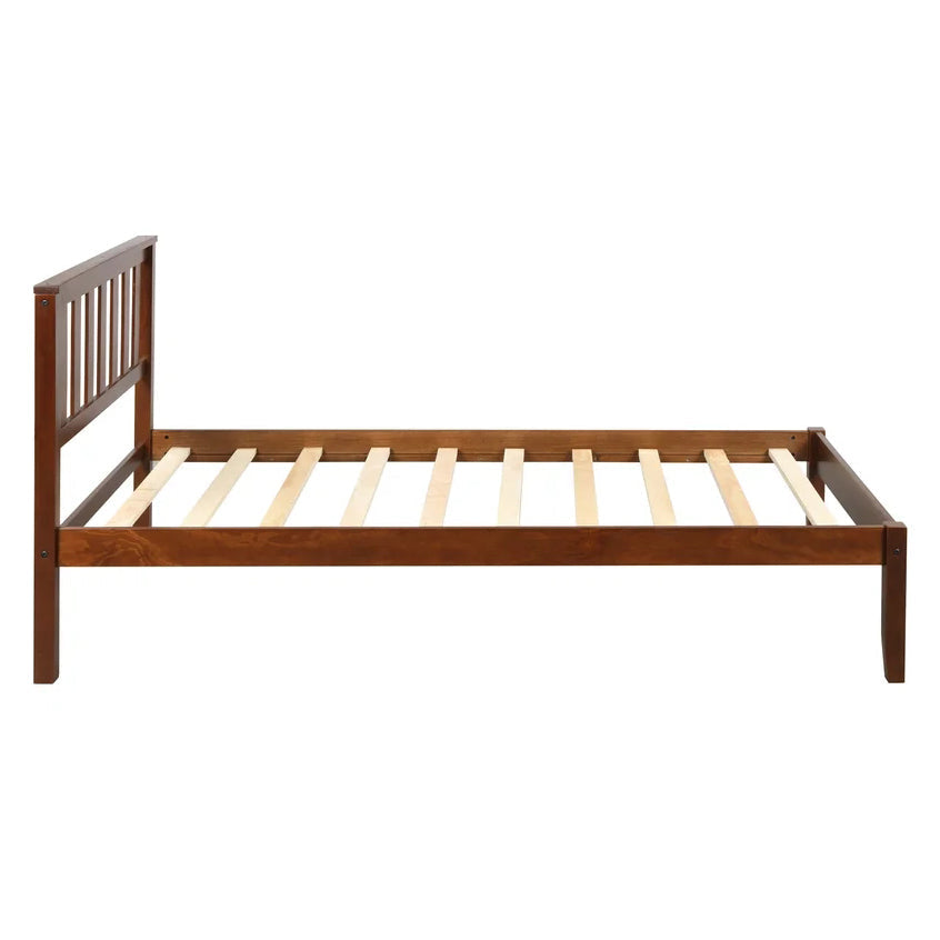 Twin Size Wood Platform Bed, Walnut
