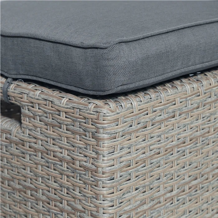 6-pcs Outdoor Rattan Wicker Set Patio Garden Backyard Sofa, Chair, Stools and Table