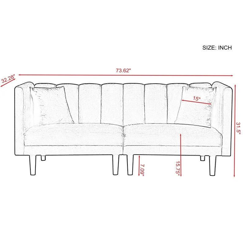 Futon Sofa Bed Convertible Folding Daybed with 2 Pillows, Blue