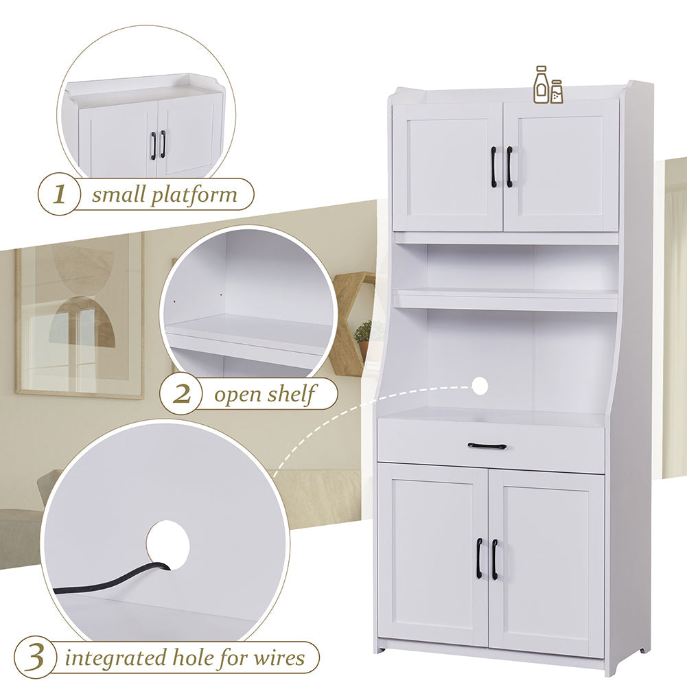 One-body Style Pantry Storage Buffet Cabinet