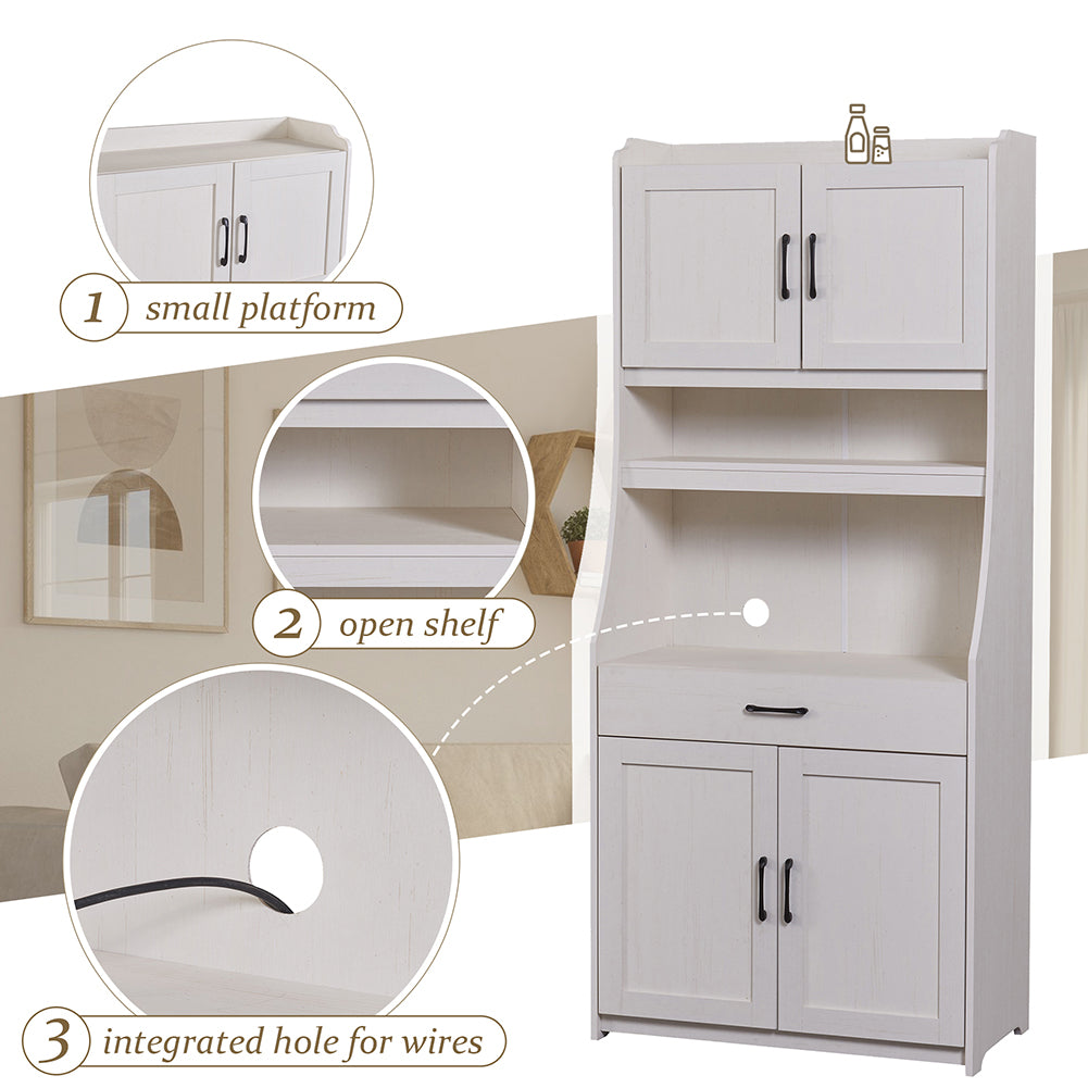 One-body Style Pantry Storage Buffet Cabinet