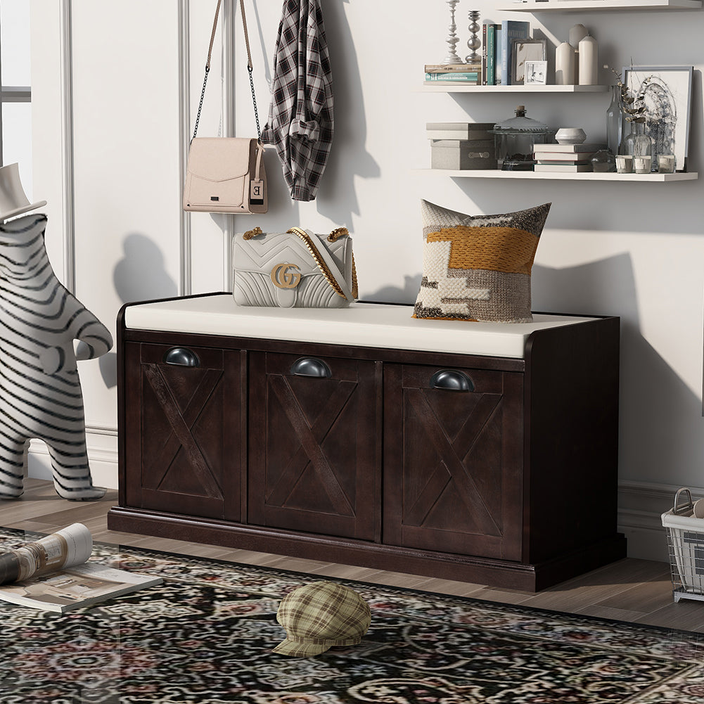 Storage Bench with 3 Drawers