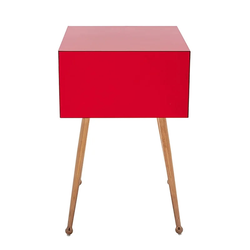 Mirror Coffee Table Side & End Table, Red Line