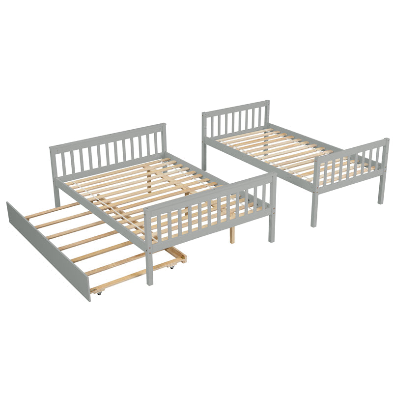 Twin Over Full Bunk Bed with Trundle