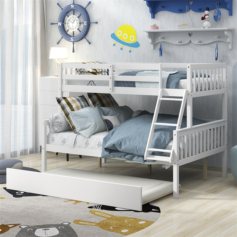 Twin Over Full Bunk Beds with Trundle