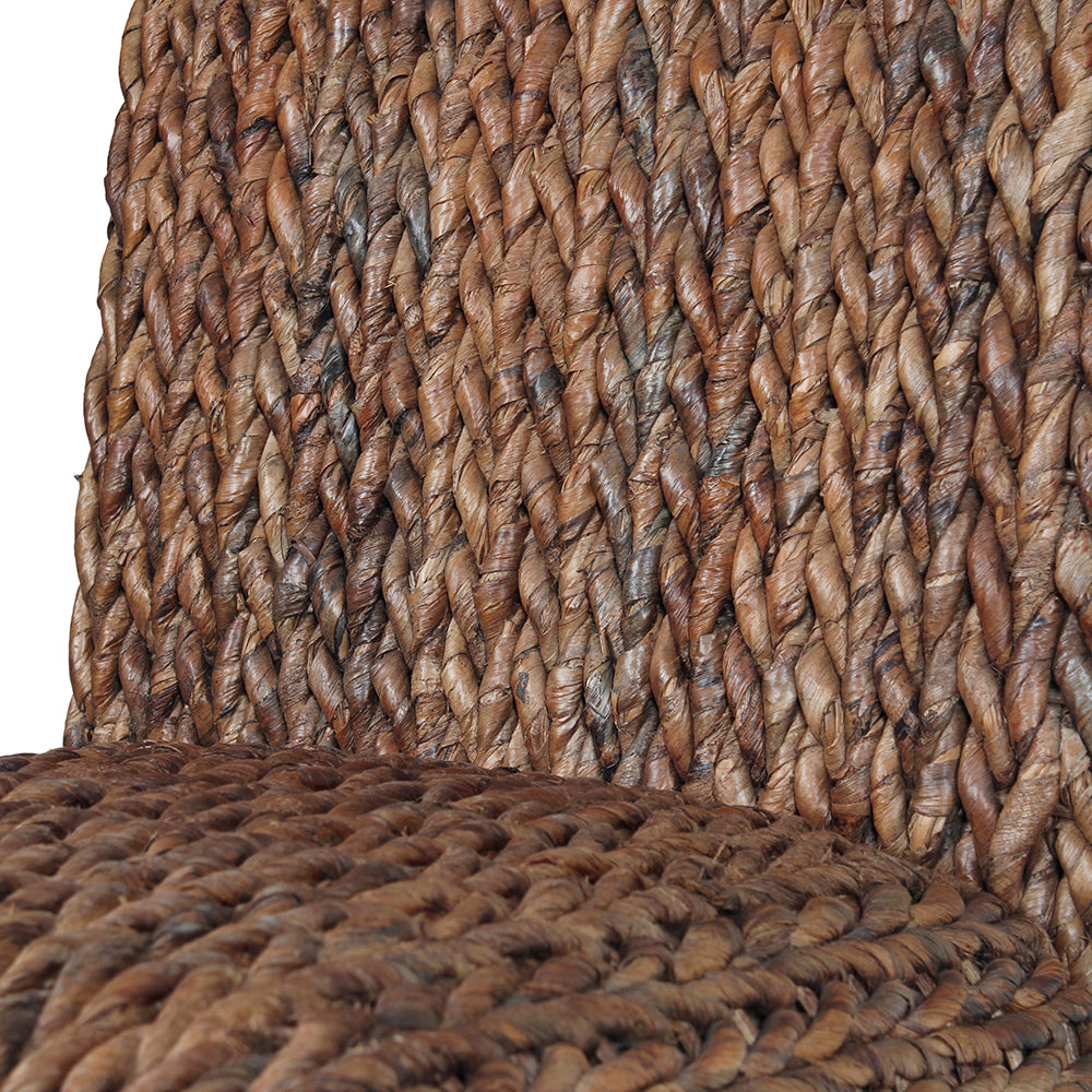 Woven Banana Leaf Dining Chair, Mahogany