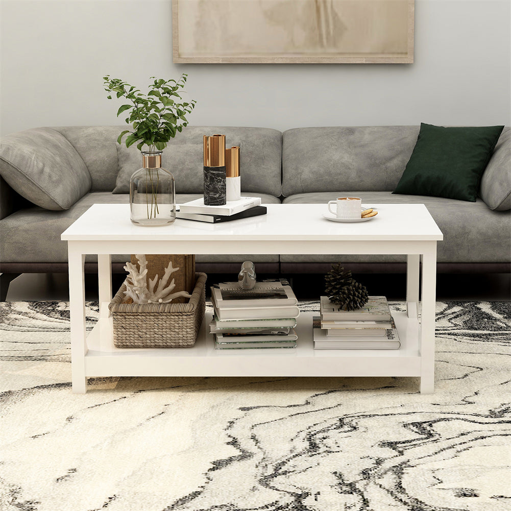 Coffee Table with Storage Shelf