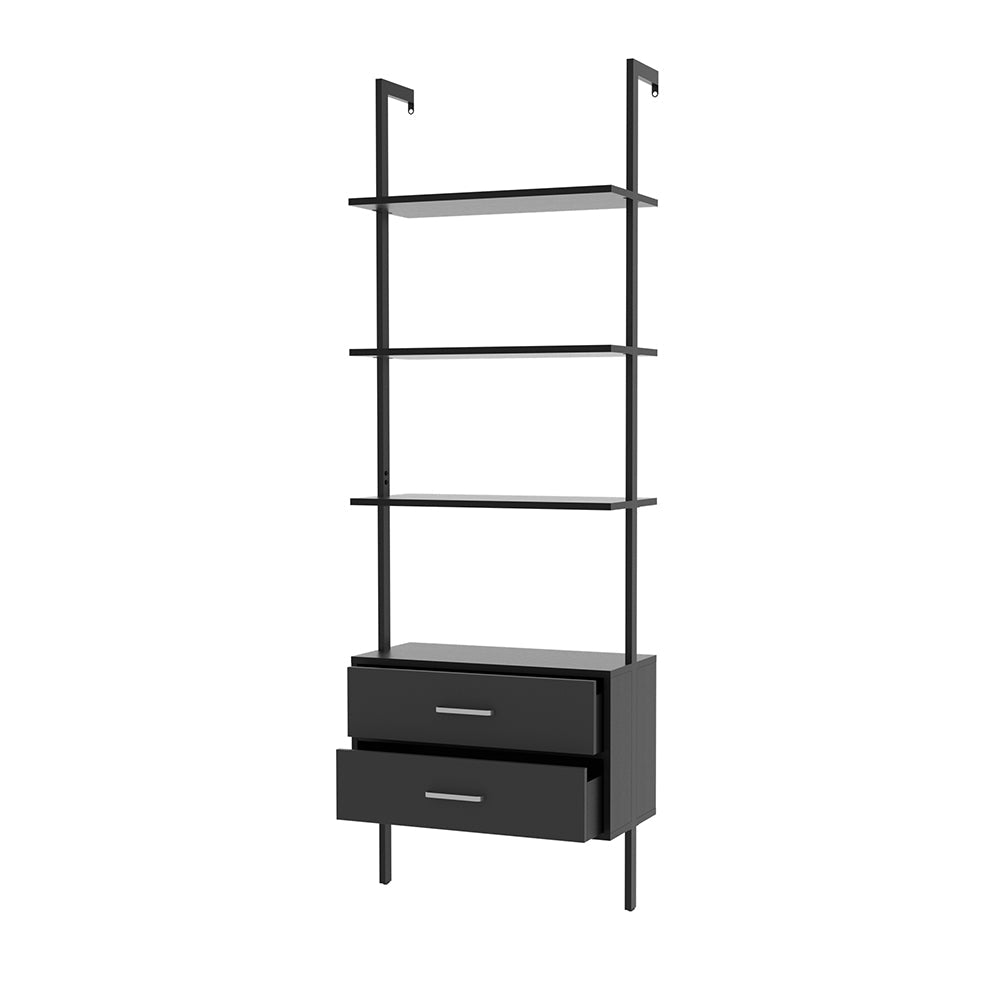 Ladder Bookcase with 2 Drawers