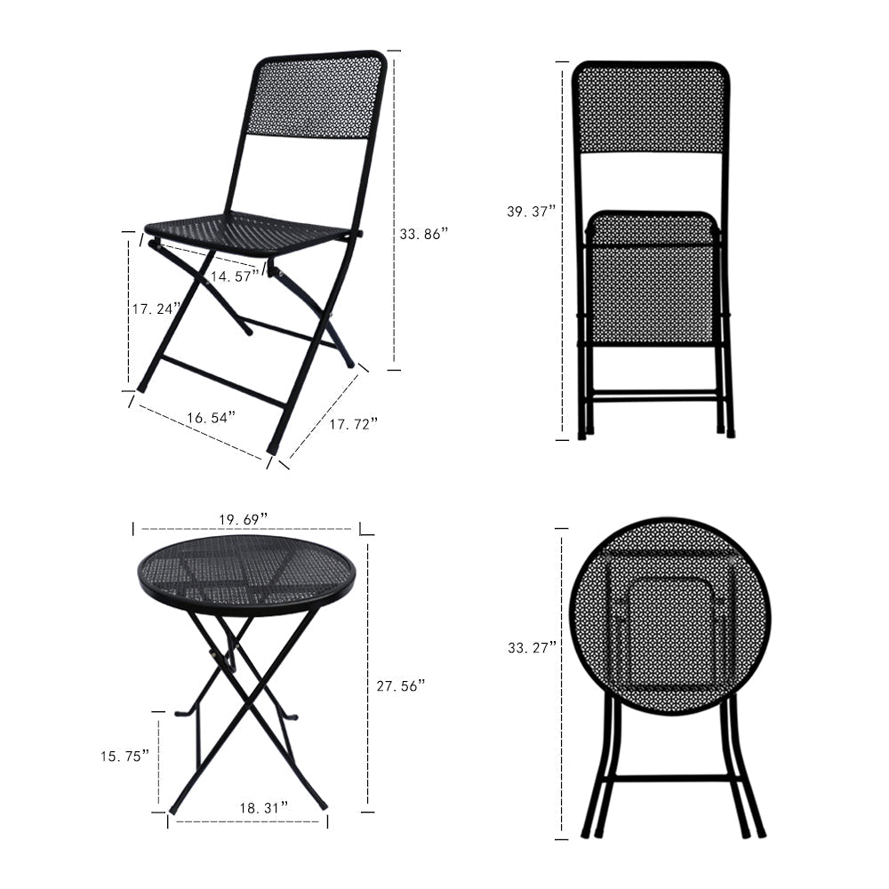 Folding Table and Chairs Set for Outdoor