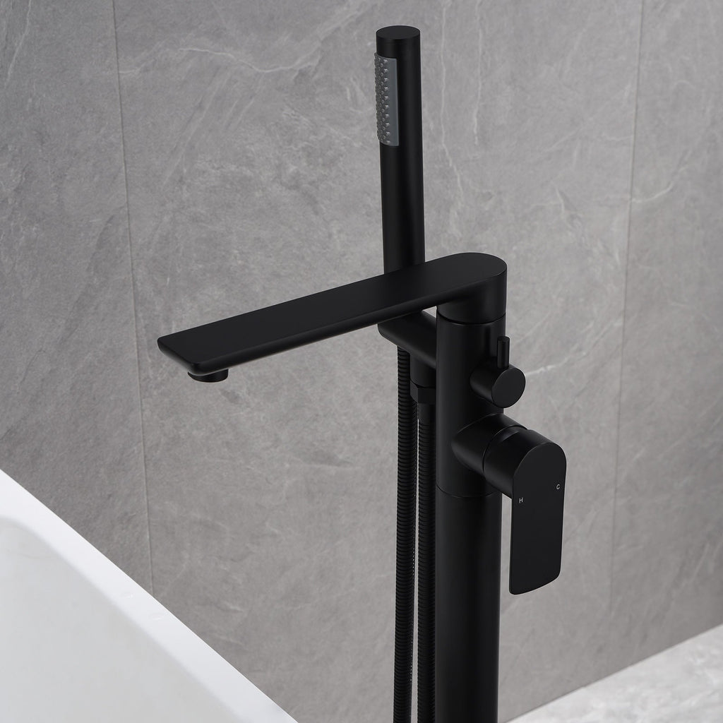 Freestanding Floor Bathtub Faucet with Hand Shower