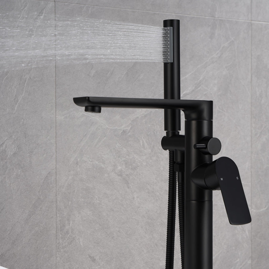 Freestanding Floor Bathtub Faucet with Hand Shower