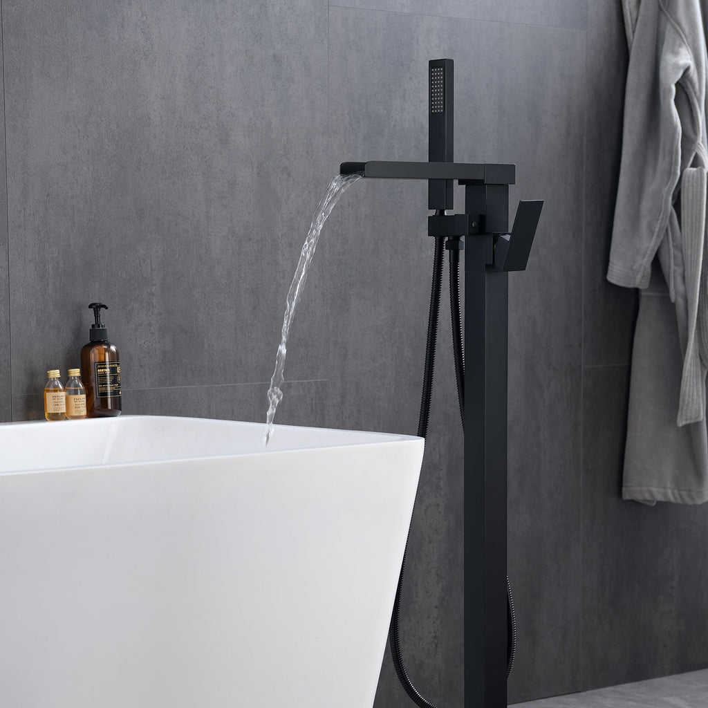 Freestanding Floor Bathtub Faucet with Hand Shower